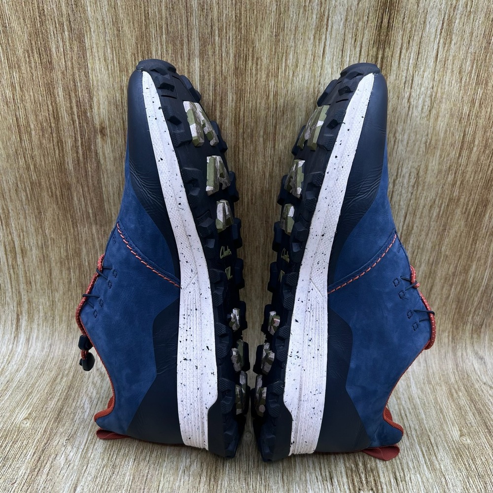 Clarks ATL Trek Khan Men's Size 9 Navy Blue Orange Trail Sneakers 261660057080 - Picture 7 of 10